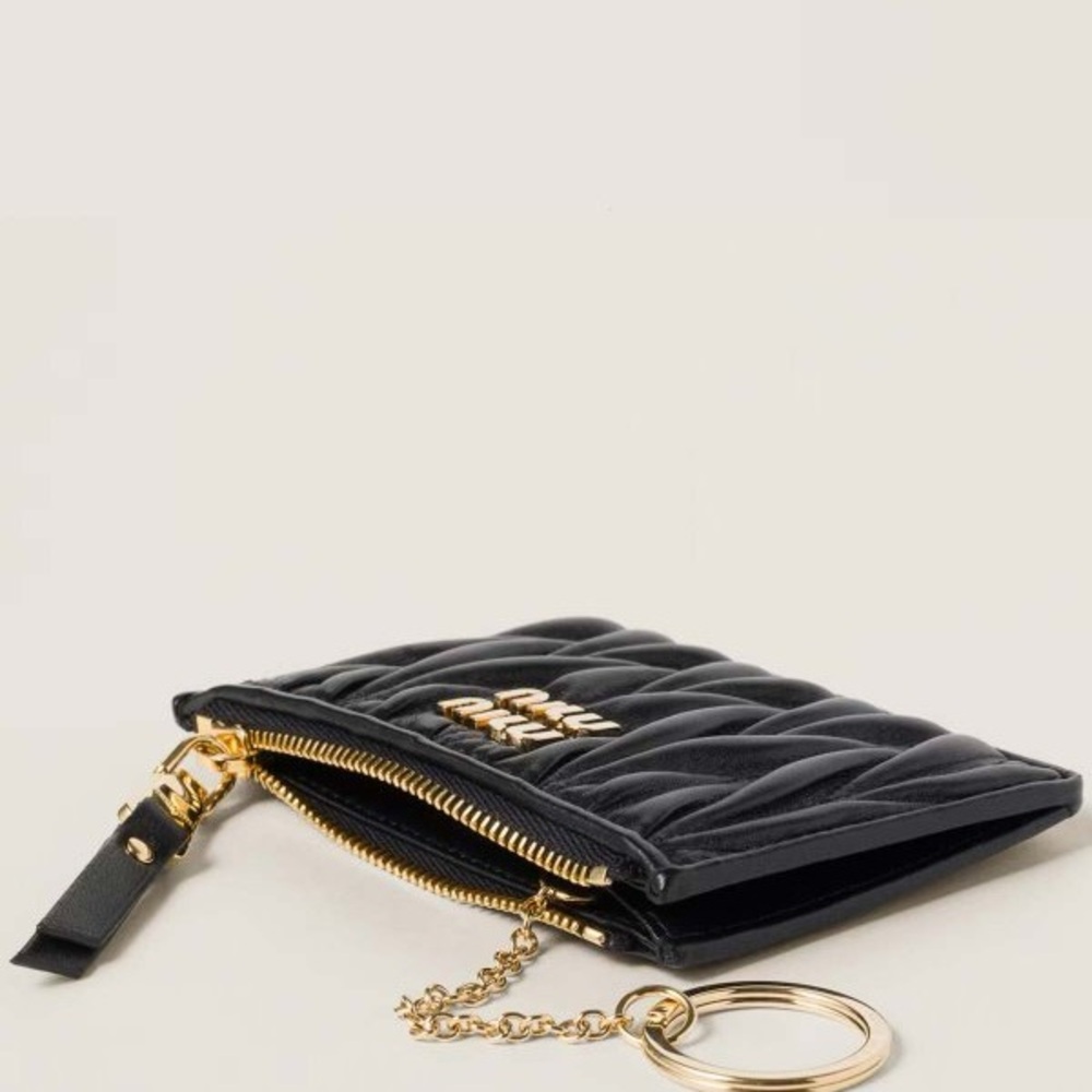 NEW Miu Miu Matelassé nappa leather card holder with Gift Box - Picture 8 of 11